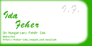 ida feher business card